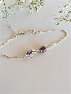 Браслет "Infinity" из серебра 925 пробы с фианитами (0758) 0758
